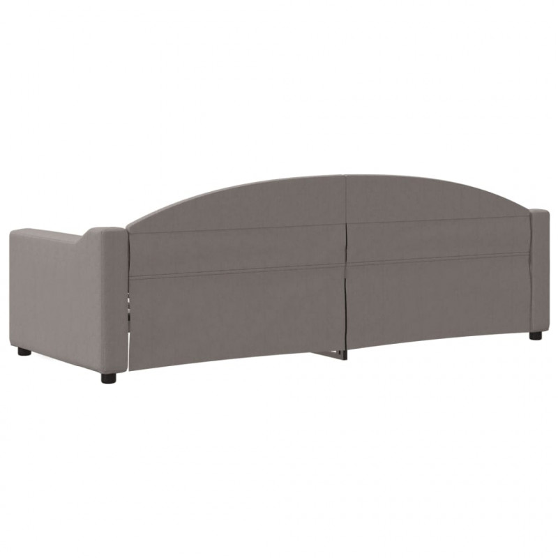 Sofa z funkcją spania, kolor taupe, 80x200 cm, obite tkaniną