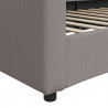 Sofa z funkcją spania, kolor taupe, 80x200 cm, obite tkaniną