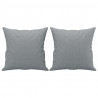2-osobowa sofa z poduszkami, jasnoszara, 120 cm, tkanina
