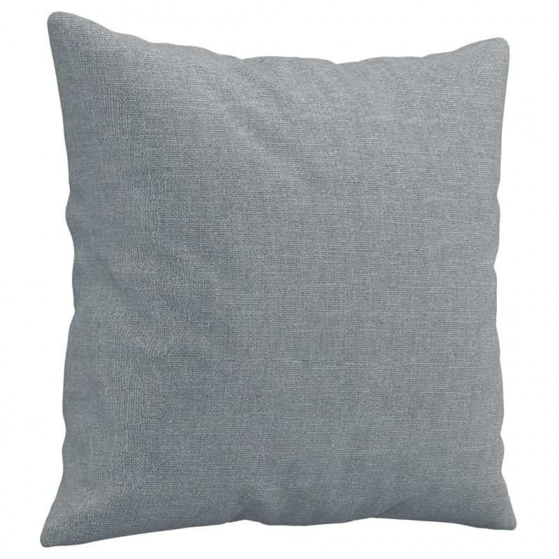 2-osobowa sofa z poduszkami, jasnoszara, 120 cm, tkanina