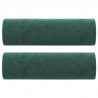 2-osobowa sofa z poduszkami, ciemnozielona, 120 cm, aksamit