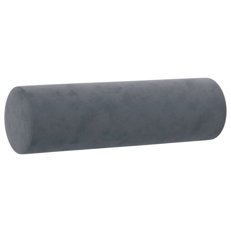 3-osobowa sofa z poduszkami, ciemnoszara, 180 cm, aksamit