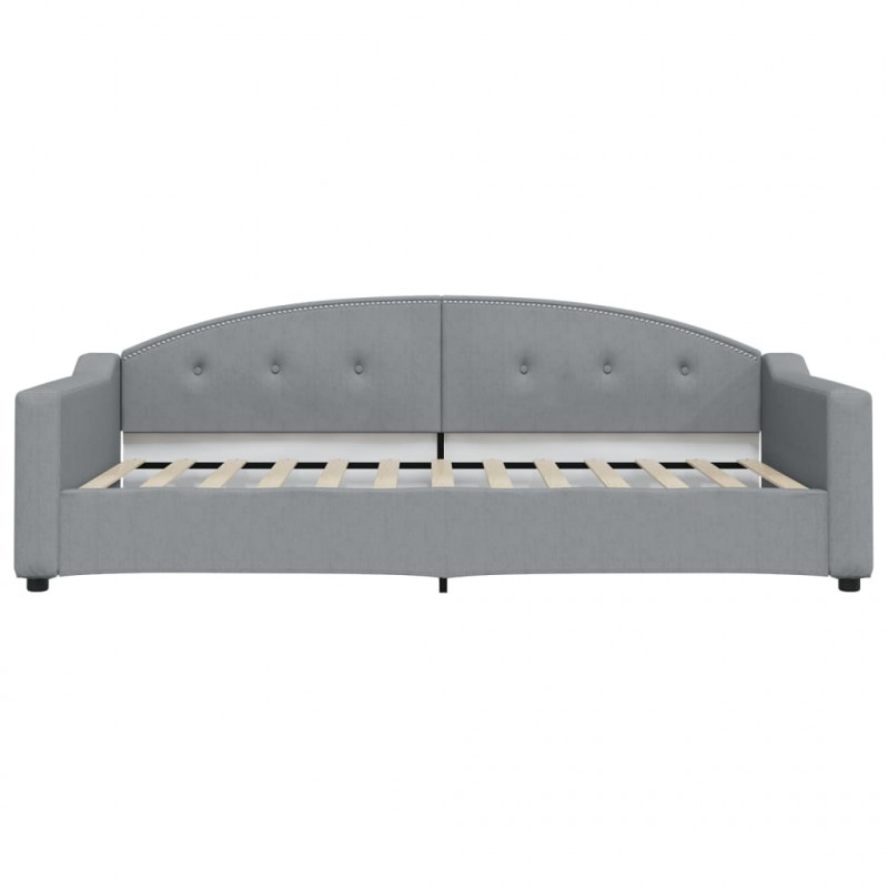 Sofa z funkcją spania, jasnoszara, 100x200 cm, obita tkaniną