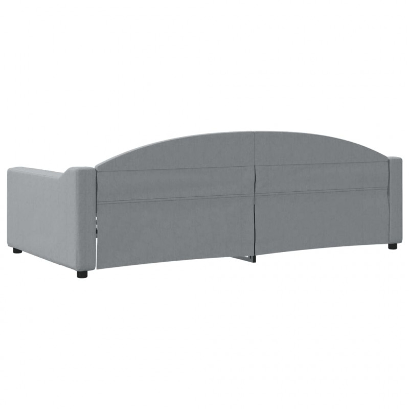 Sofa z funkcją spania, jasnoszara, 100x200 cm, obita tkaniną