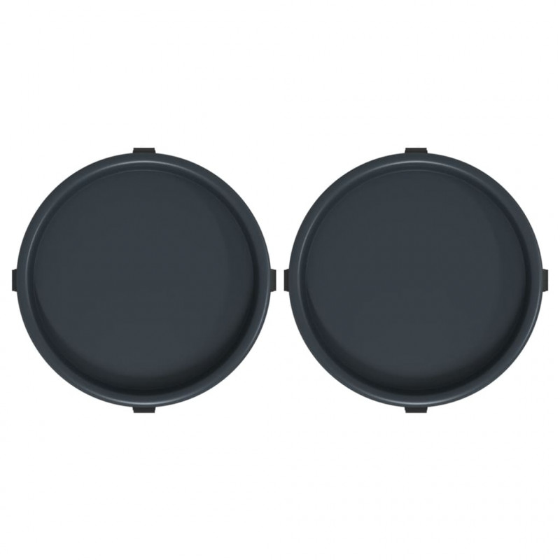Podstawki pod donicę, z kółkami, 2 szt., szare, 34 cm, 35 kg