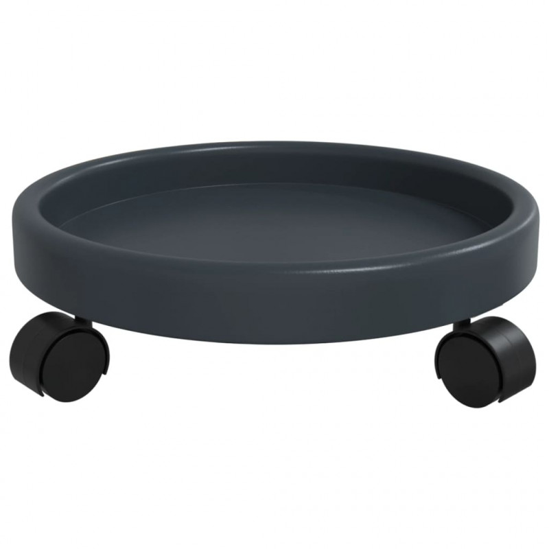 Podstawki pod donicę, z kółkami, 2 szt., szare, 34 cm, 35 kg