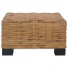 Stolik kawowy, 47 x 47 x 28 cm, naturalny rattan