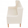 Sofa 2-osobowa, materiałowa, kremowa
