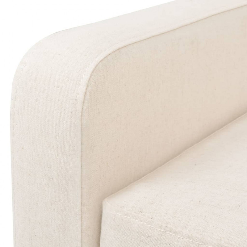 Sofa 2-osobowa, materiałowa, kremowa