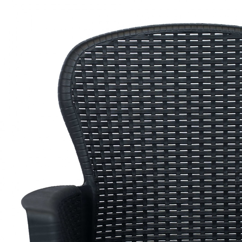 9-częściowy zestaw mebli ogrodowych z plastiku, antracytowy