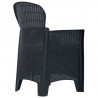 7-częściowy zestaw mebli ogrodowych z plastiku, antracytowy