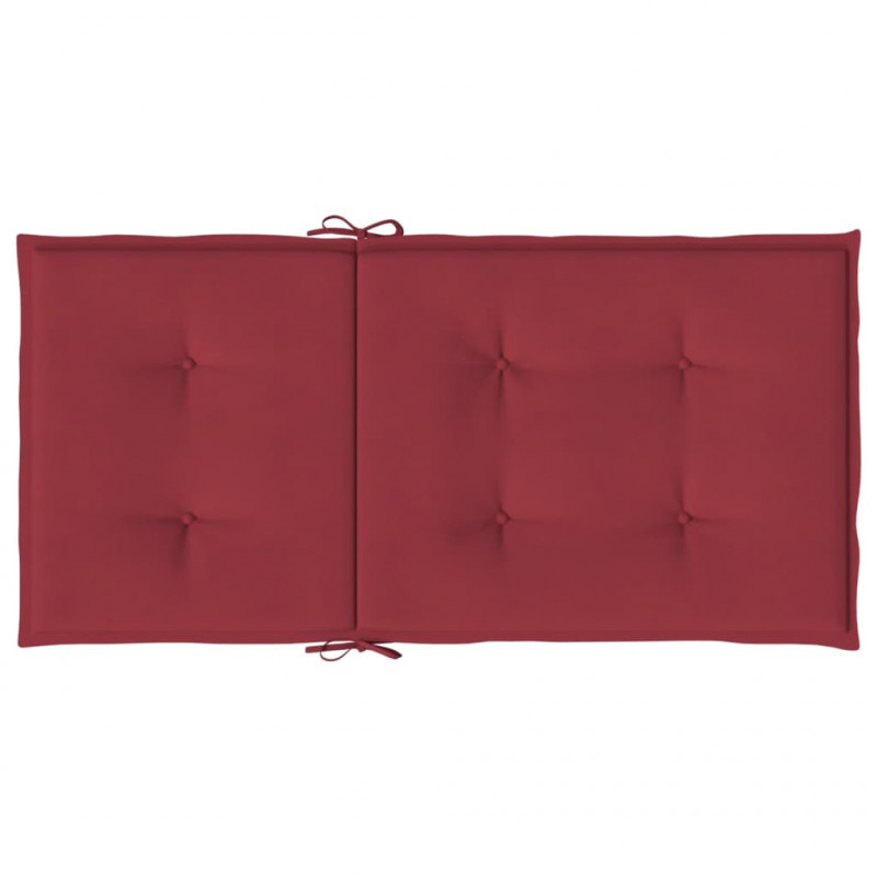 Poduszki na krzesła ogrodowe 4 szt., winna czerwień 100x50x3 cm