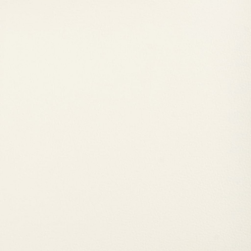 Ławka, kremowa, 100x35x41 cm, tapicerowana sztuczną skórą