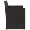Ławka ogrodowa z poduszkami, czarna, 105 cm, polirattan