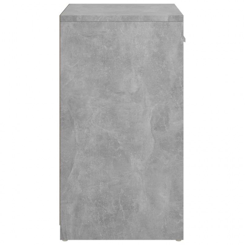 Ławka z miejscem na buty, szarość betonu, 94,5x31x57 cm