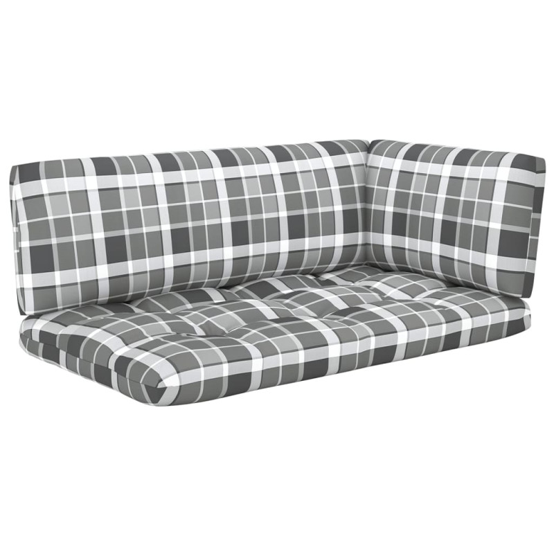 Sofa 2-os. z palet, z poduszkami, impregnowane drewno sosnowe