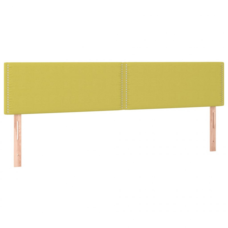 Zagłówki do łóżka, 2 szt., zielone, 100x5x78/88 cm, tkanina