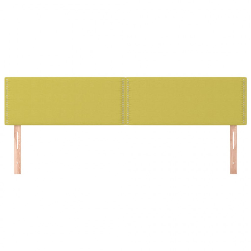 Zagłówki do łóżka, 2 szt., zielone, 100x5x78/88 cm, tkanina
