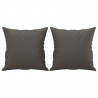 Poduszki ozdobne, 2 szt., szary, 40x40 cm, sztuczna skóra
