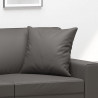 Poduszki ozdobne, 2 szt., szary, 40x40 cm, sztuczna skóra