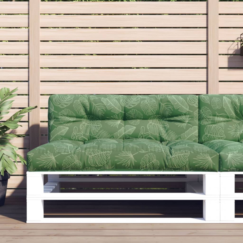 Poduszka na palety, wzór w liście, 120x40x12 cm, tkanina