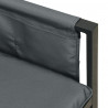 Ogrodowa sofa narożna, antracytowa, stal i textilene