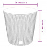 Donica z pojemnikiem wewnętrznym, biała, 15/15,3 L, rattan PP