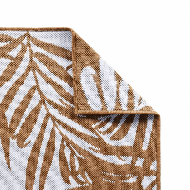 Dywan zewnętrzny, brązowo-biały, 80x250 cm, dwustronny