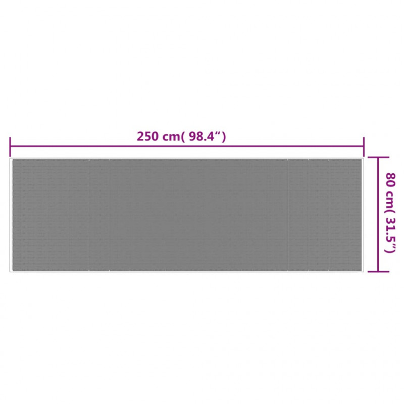 Dywan zewnętrzny, brązowo-biały, 80x250 cm, dwustronny