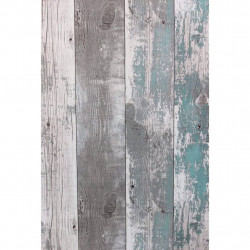 Topchic Tapeta Wooden Planks, ciemnoszaro-niebieska