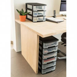 Curver Organizer z szufladkami Babel, A4, 3x5 L, czarno-przezroczysty