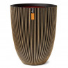 Capi Elegancka donica Groove, 34x46 cm, czarno-złota