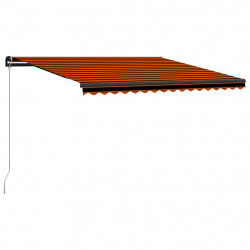 Ręcznie zwijana markiza, 400 x 300 cm, pomarańczowo-brązowa