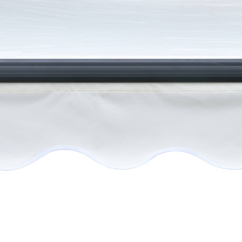 Ręcznie zwijana markiza z LED, 600 x 300 cm, kremowa