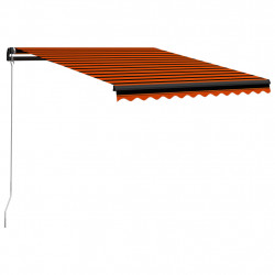 Ręcznie zwijana markiza, 300 x 250 cm, pomarańczowo-brązowa