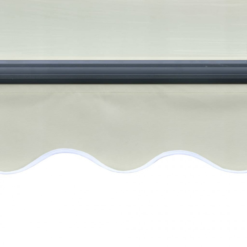 Zwijana markiza, LED i czujnik wiatru, 600x300 cm, kremowa