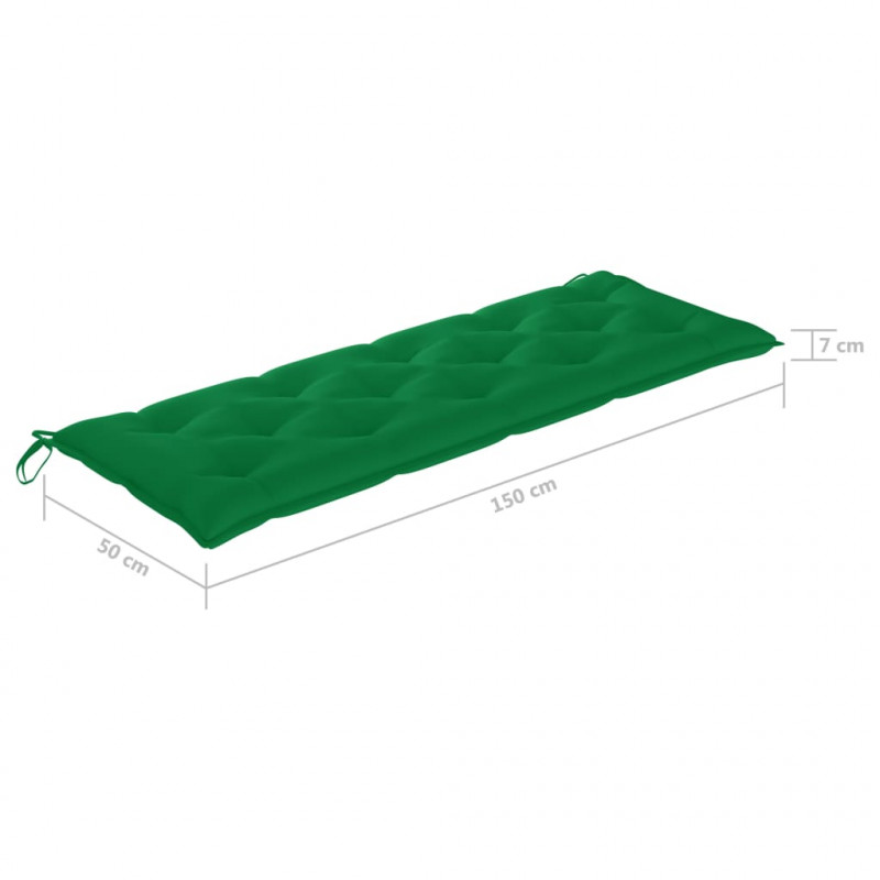 3-os. ławka ogrodowa z poduszką, 150 cm, szara, eukaliptus