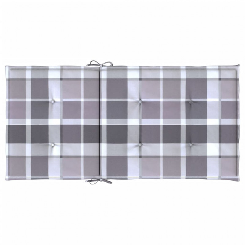 Poduszki na krzesła ogrodowe, 2 szt., szare, 100x50x3 cm