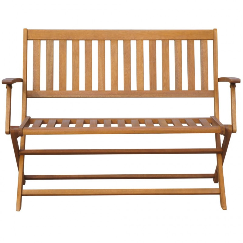 Ławka ogrodowa z poduszką, 120 cm, lite drewno akacjowe