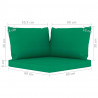 4-osobowa sofa z zielonymi poduszkami