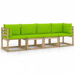 4-osobowa sofa z jasnozielonymi poduszkami