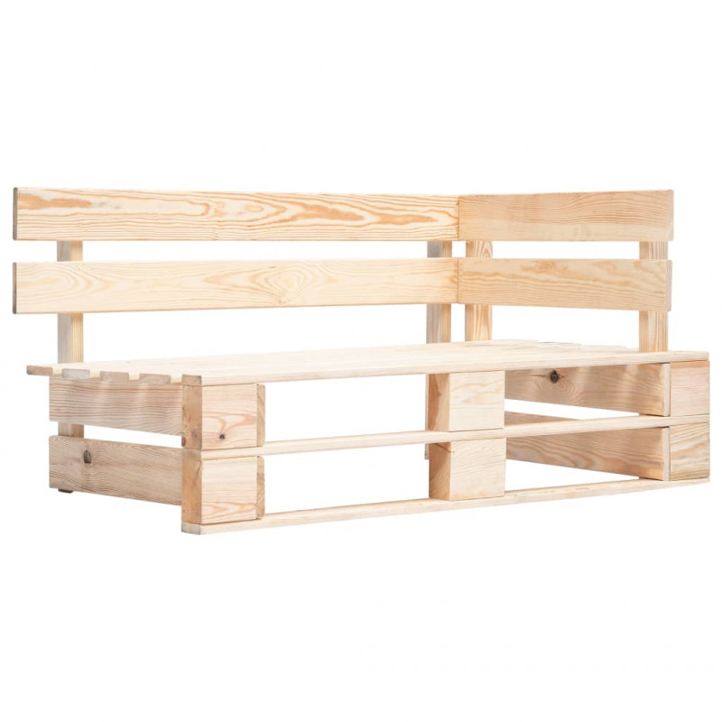 Sofa 2-os. z palet, z poduszkami, impregnowane drewno sosnowe