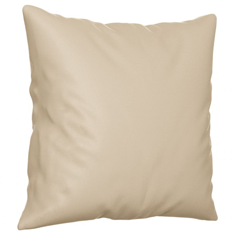 2-osobowa sofa z poduszkami, kremowa, 120 cm, mikrofibra