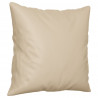 2-osobowa sofa z poduszkami, kremowa, 120 cm, mikrofibra