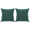 3-osobowa sofa z poduszkami, ciemnozielona, 180 cm, aksamit