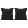 3-osobowa sofa z poduszkami, czarna, 180 cm, aksamit