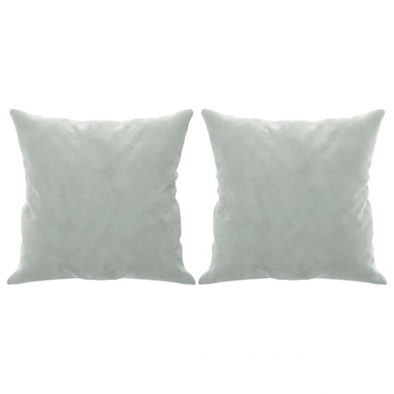 3-osobowa sofa z poduszkami, jasnoszara, 180 cm, aksamit