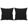 2-osobowa sofa z poduszkami, czarna, 140 cm, mikrofibra