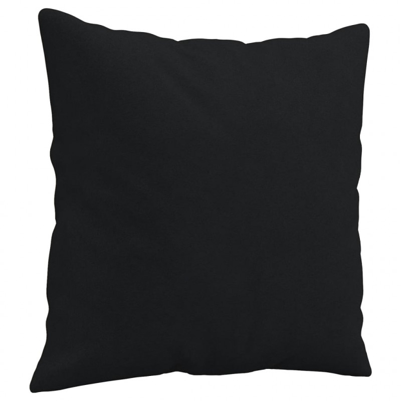 2-osobowa sofa z poduszkami, czarna, 140 cm, mikrofibra