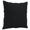 2-osobowa sofa z poduszkami, czarna, 140 cm, mikrofibra
